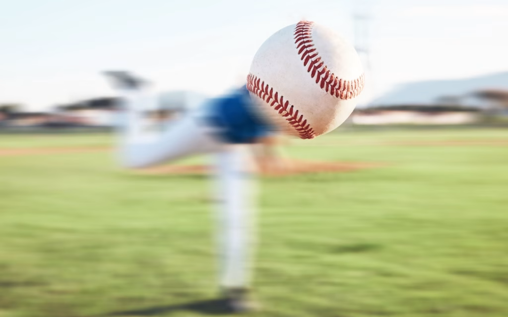 A Grant Park major pitcher throwing a pitch learned using youth baseball pitching 101 lessons.